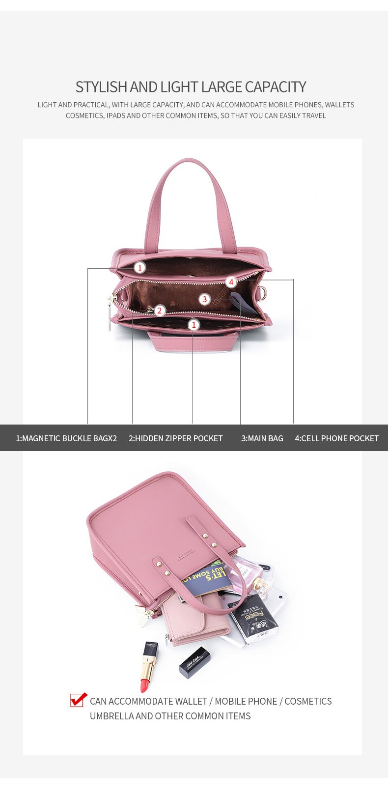 Ladies Shoulder Bag D966-17