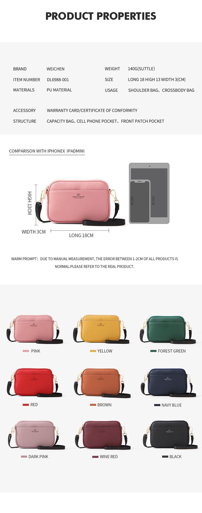 Ladies Shoulder Bag DL6981-001