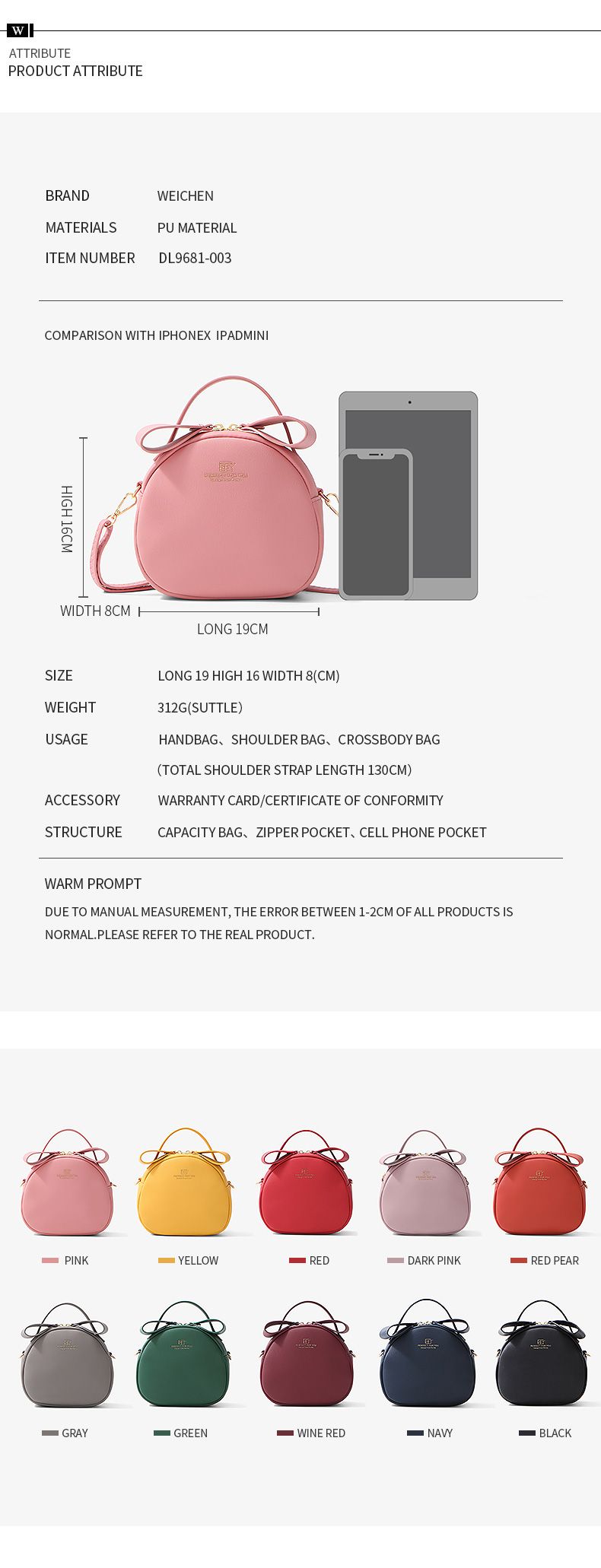 Ladies Shoulder Bag DL6981-003