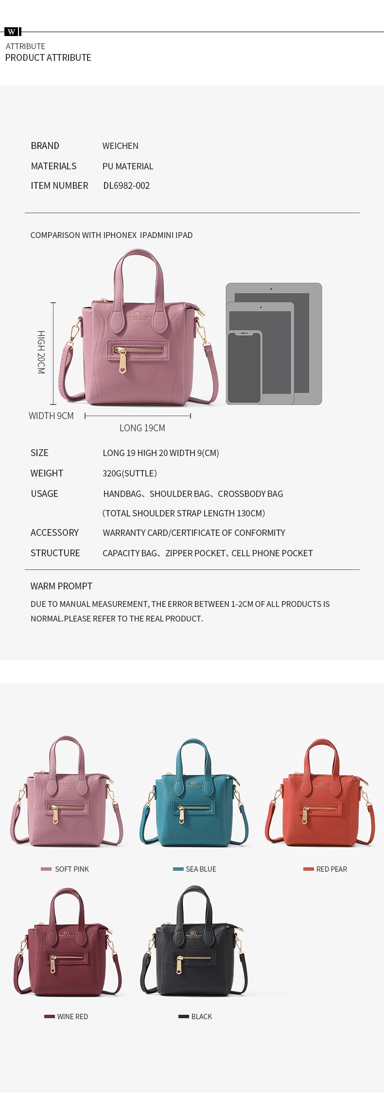 Ladies Shoulder Bag D6982-002