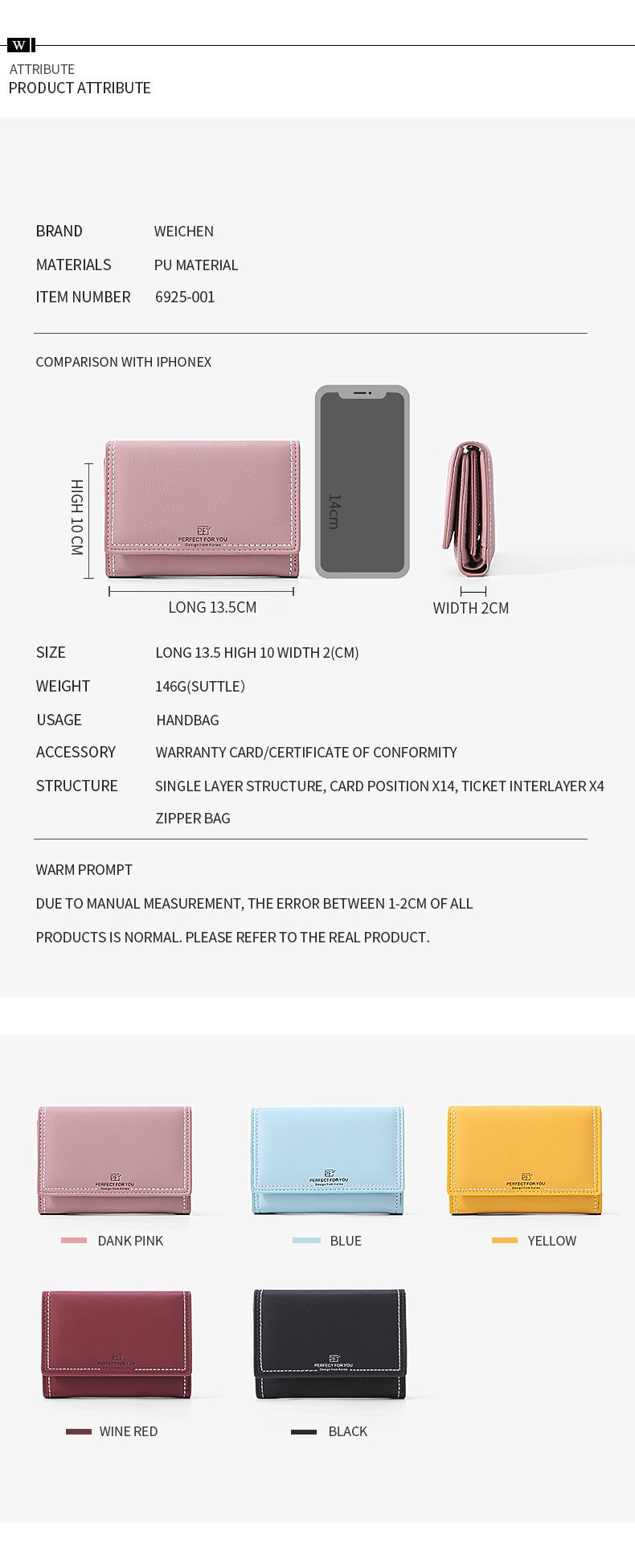 Ladies Fashion Wallet 6925-001