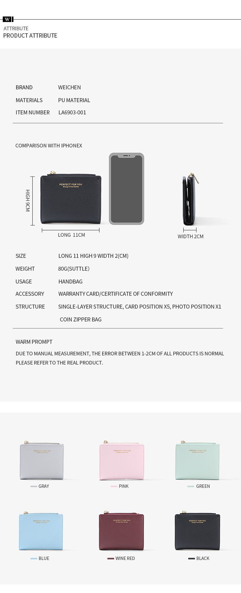 Ladies Fashion Wallet LA6903-001