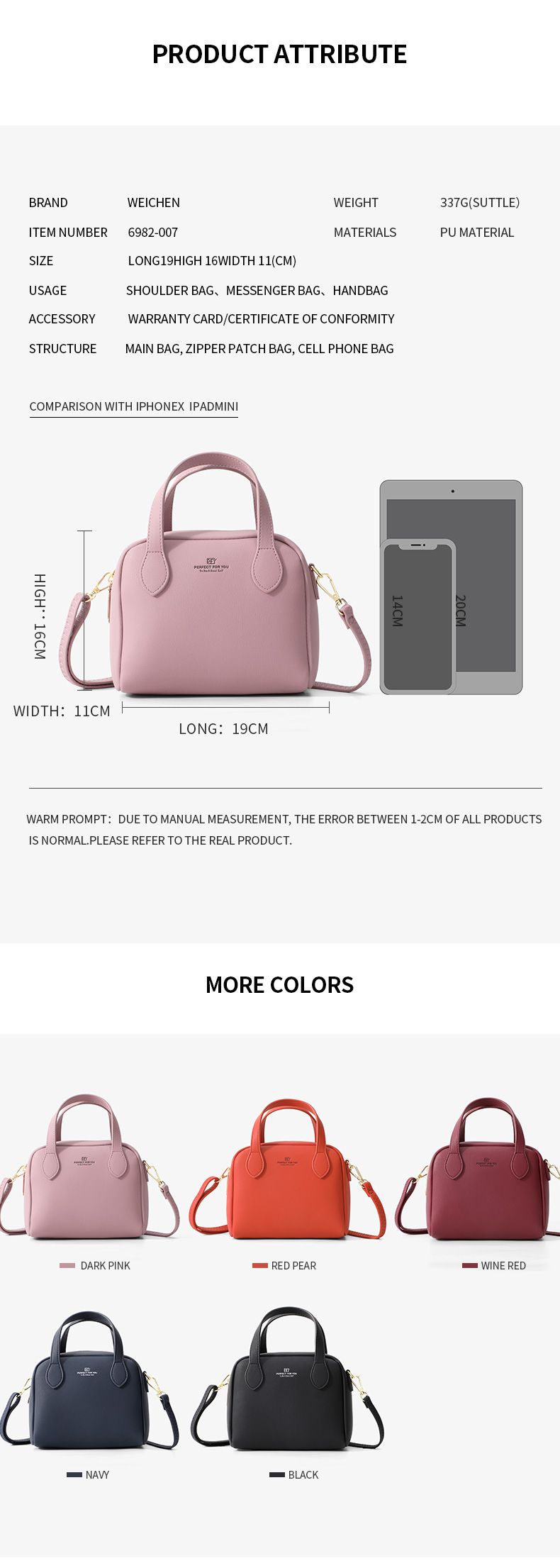 Ladies Shoulder Bag 6982-007