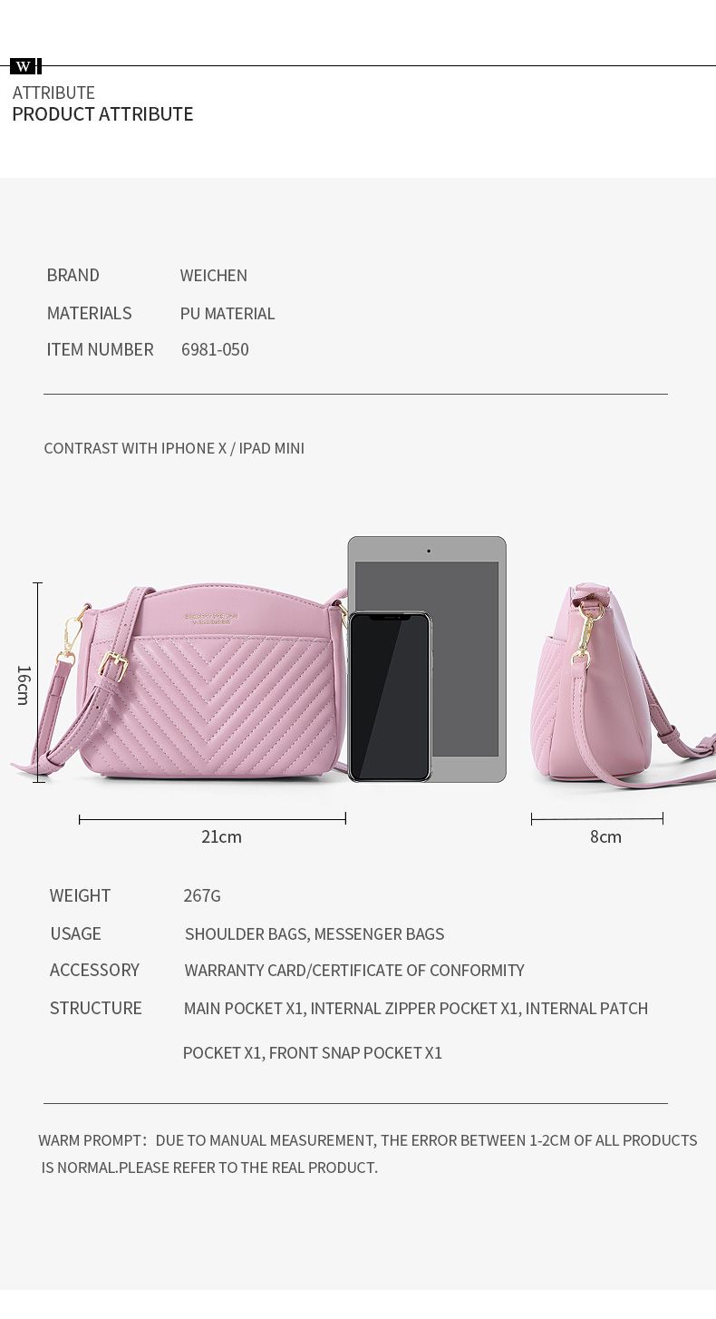 Ladies Shoulder Bag 6981-050