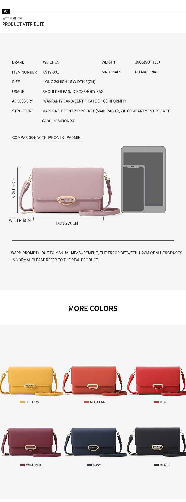 Ladies Shoulder Bag LG6919-001