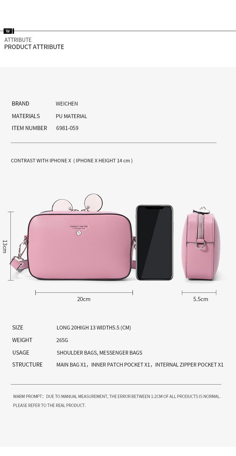 Ladies Shoulder Bag DL6981-059