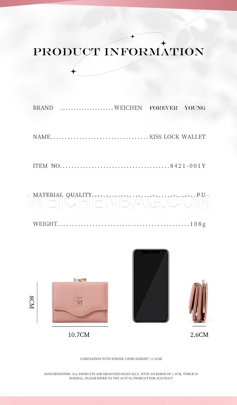 Ladies Short Purse 8421-001Y