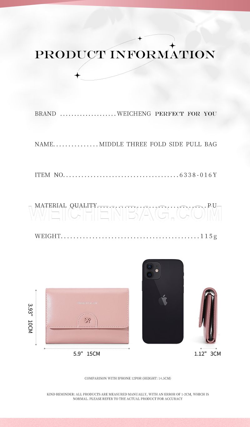 Ladies Short Purse 6338-016Y