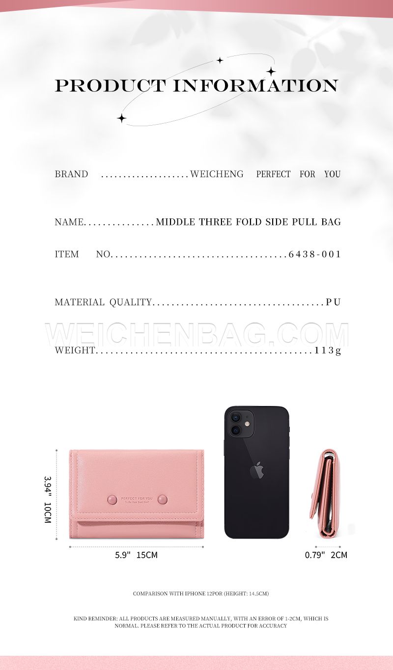 Ladies Short Purse 6438-001