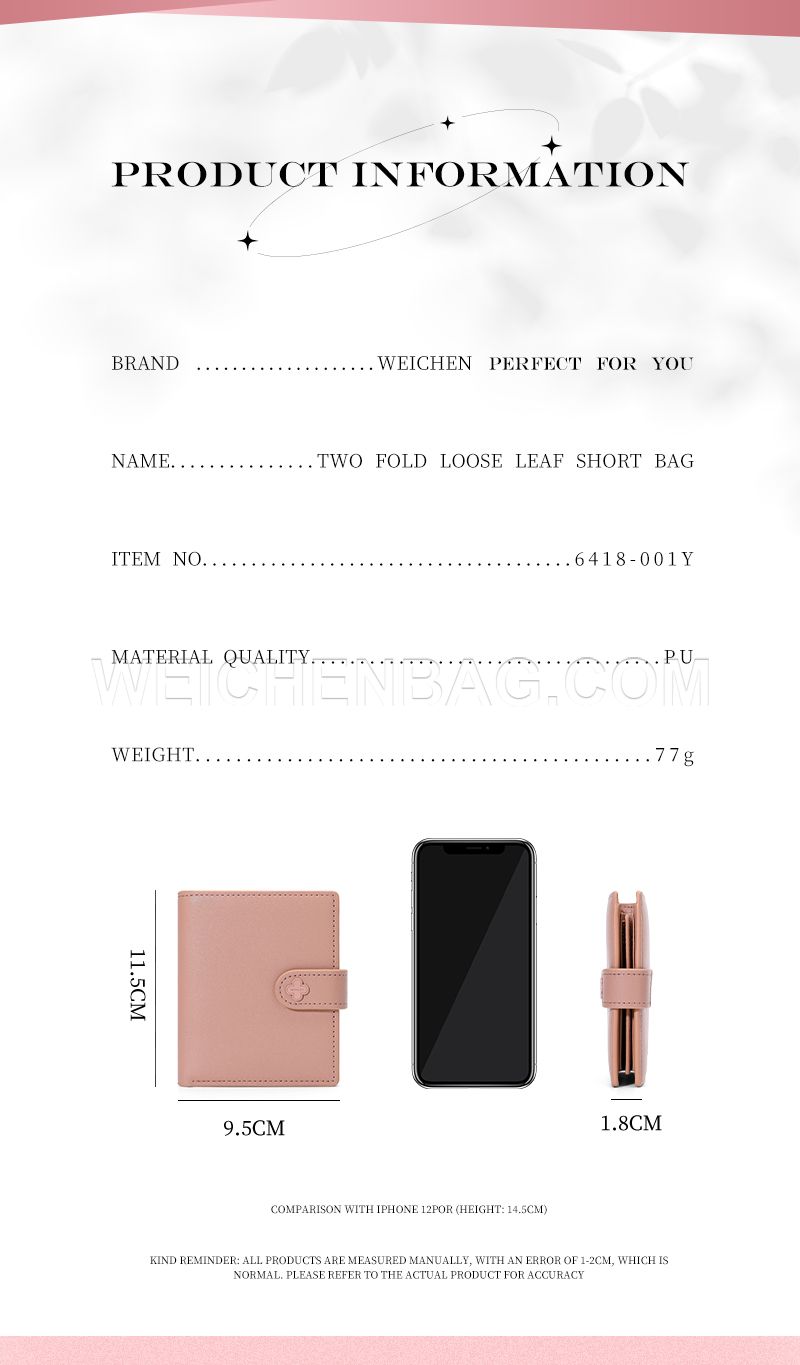 Ladies Short Purse 6418-001Y